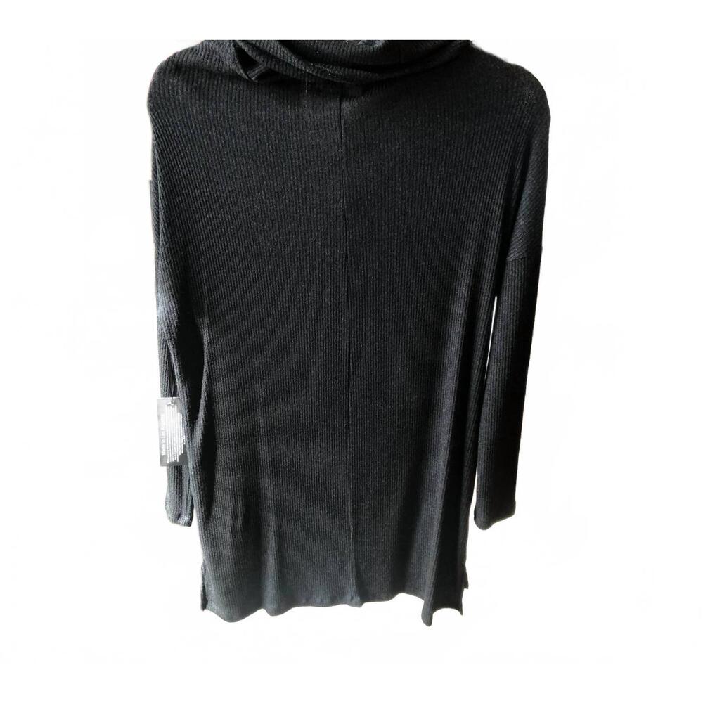 NEW MILA THE LABEL women's cowl neck dress in charcoal